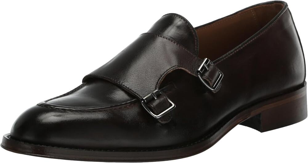 Bruno Magli Siracusa Black Leather Double Monk Dress Shoes Men’s Size 11
